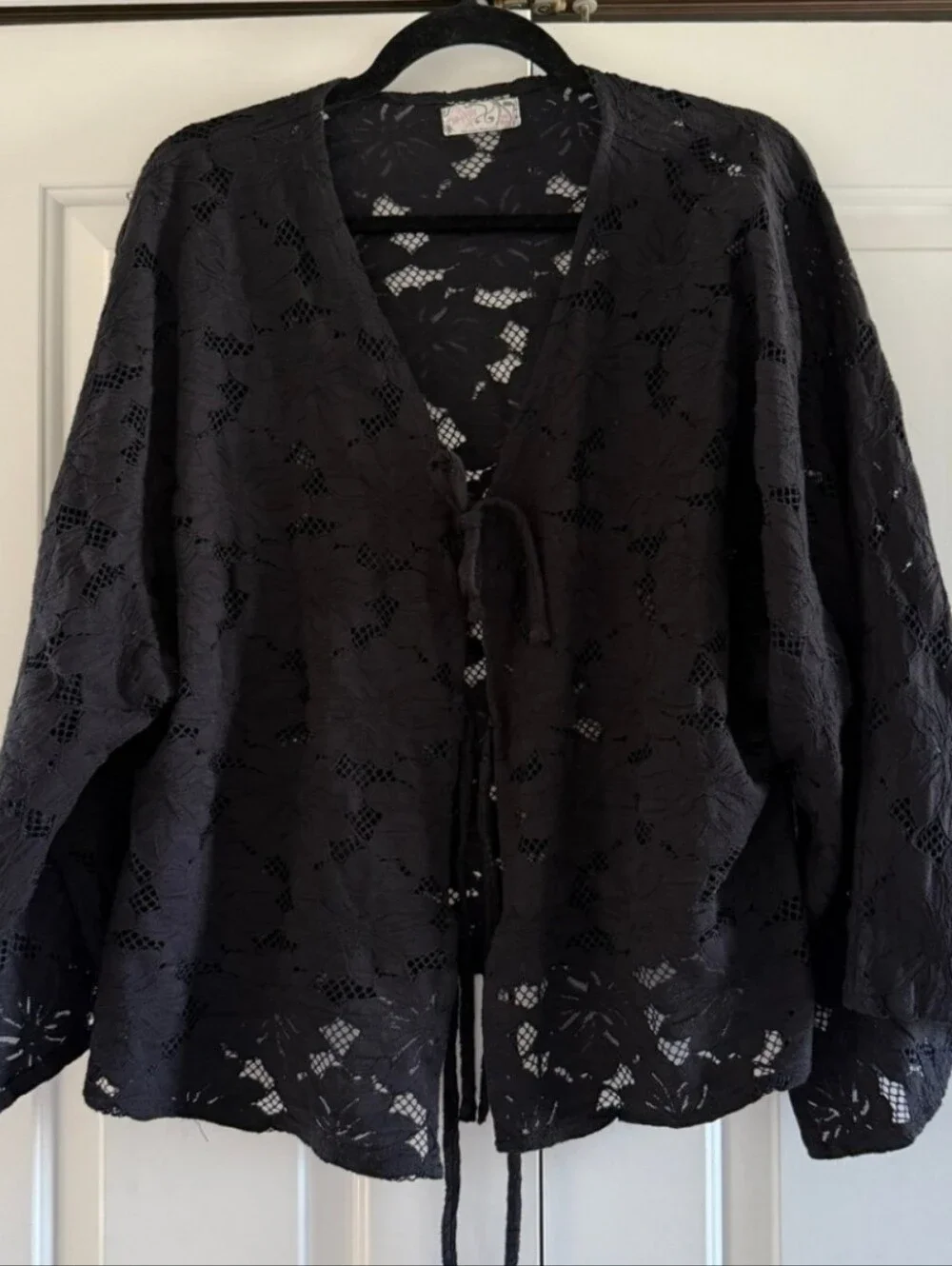 Free People Ramona Lace Kimono Top One Size